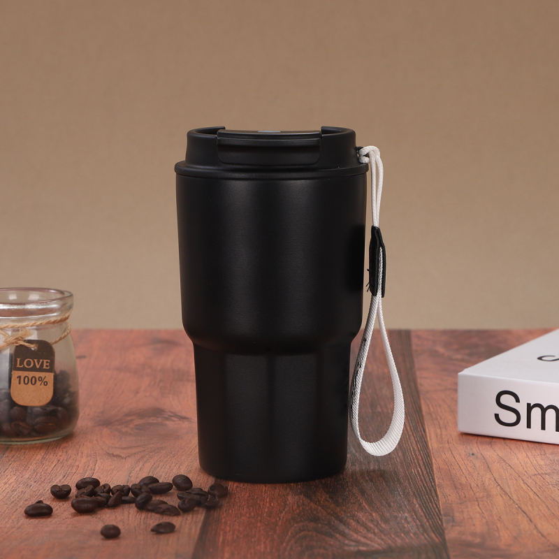 Pahar de cafea inteligent cu afișaj al temperaturii, din oțel inoxidabil 304, termos portabil cu curea de transport