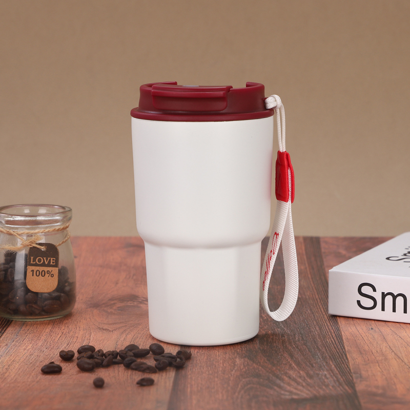 Pahar de cafea inteligent cu afișaj al temperaturii, din oțel inoxidabil 304, termos portabil cu curea de transport