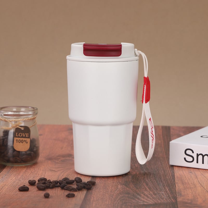 Pahar de cafea inteligent cu afișaj al temperaturii, din oțel inoxidabil 304, termos portabil cu curea de transport