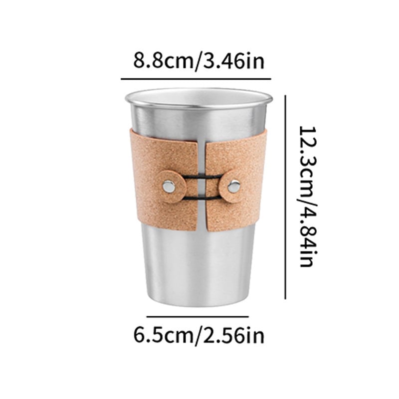 Set portabil de cafea pentru camping, în cutie cadou — ceainic pour-over și râșniță de cafea manuală, stil retro