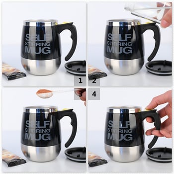 Ceașcă electrică de cafea cu shaker pentru proteine, din oțel inoxidabil, cadou