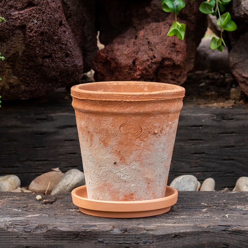 Ghiveci din lut roșu, ceramic poros, respirabil, absoarbe apa pentru rădăcini, pentru suculente și plante verzi, stil retro