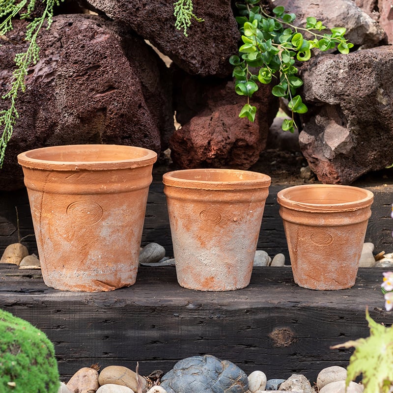 Ghiveci din lut roșu, ceramic poros, respirabil, absoarbe apa pentru rădăcini, pentru suculente și plante verzi, stil retro