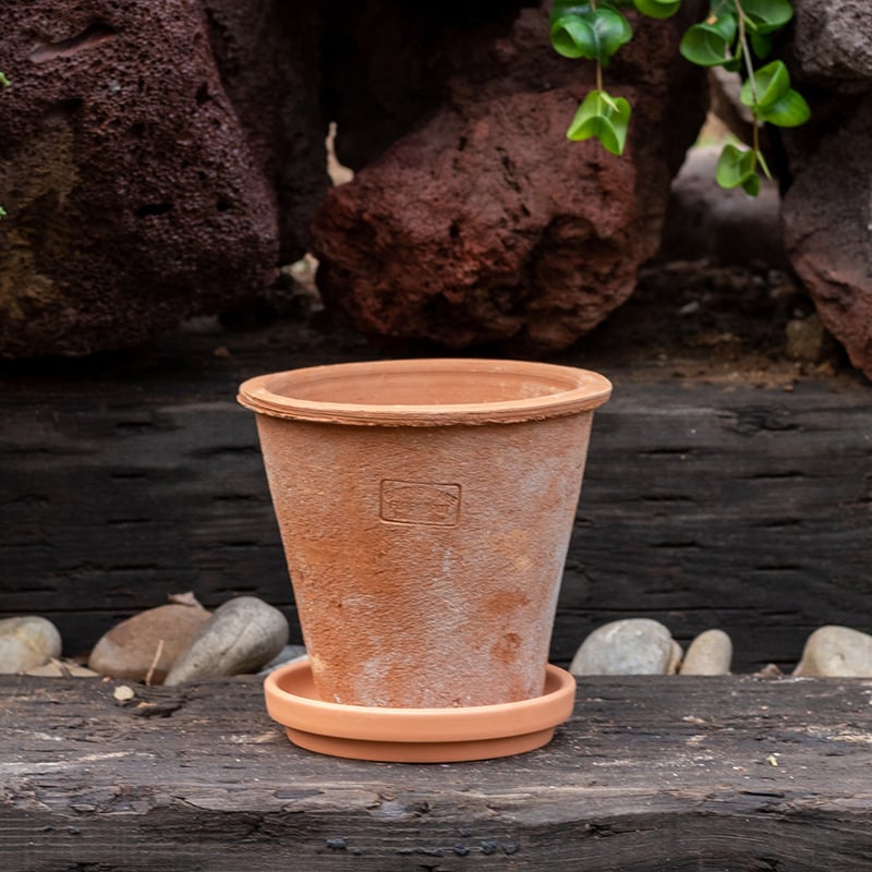 Ghiveci din lut roșu, ceramic poros, respirabil, absoarbe apa pentru rădăcini, pentru suculente și plante verzi, stil retro