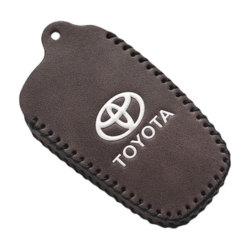 Δερμάτινη θήκη κλειδιού συμβατή με Toyota Camry, Corolla, Avalon, RAV4, C-HR και Highlander