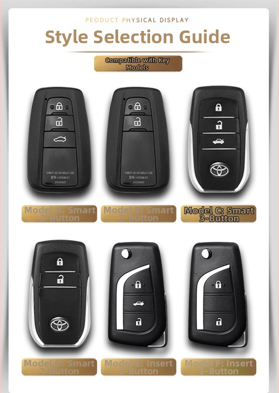 Kožený kryt na kľúč Toyota Camry, Corolla, Avalon, RAV4, C-HR a Highlander