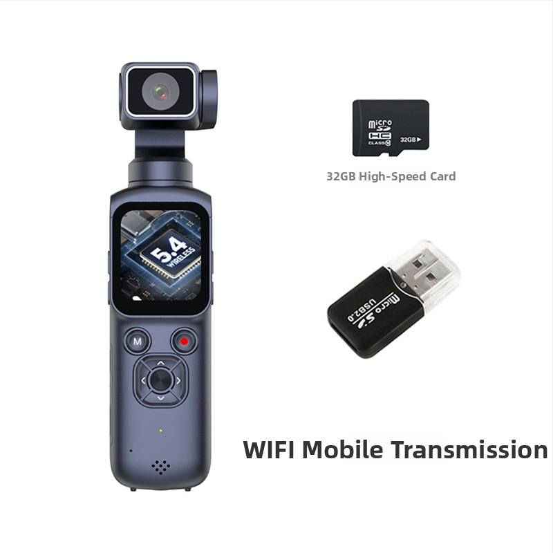Kompaktna ručná kamera s gimbalom na šport, 4K video, Wi‑Fi prenos na telefón