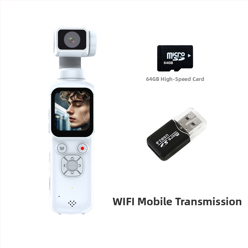 Kompaktna ručná kamera s gimbalom na šport, 4K video, Wi‑Fi prenos na telefón