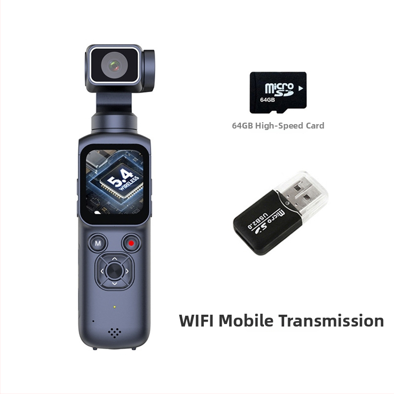 Kompaktna ručná kamera s gimbalom na šport, 4K video, Wi‑Fi prenos na telefón