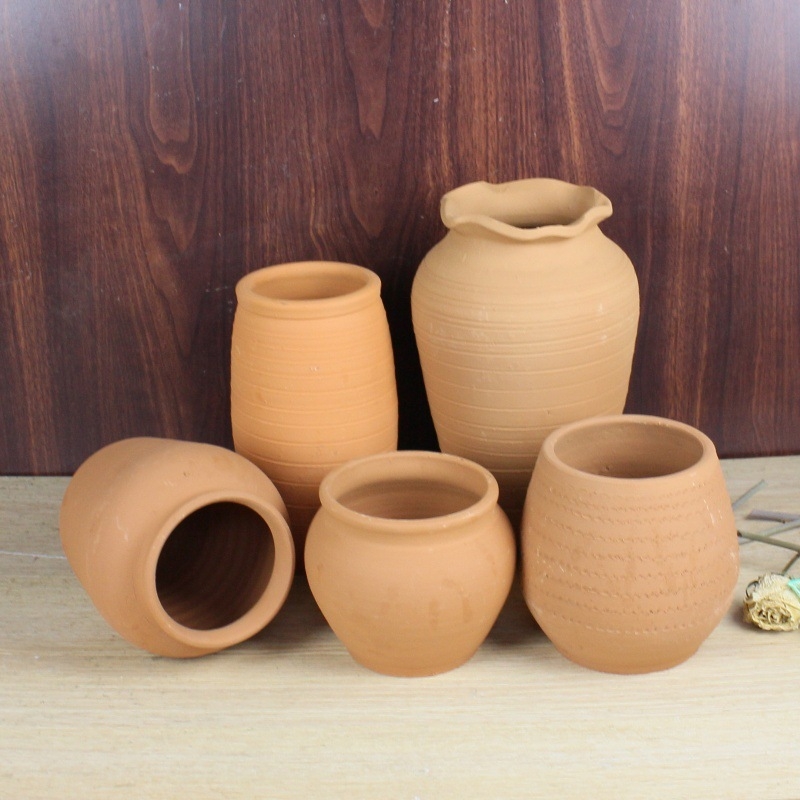 Ghivece retro din teracotă și ceramică, vaze pentru flori uscate, recipiente respirabile pentru plantare în interior și exterior