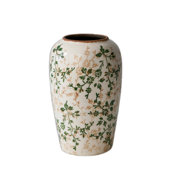Vază ceramică albastru-alb cu flori, decor retro pentru sufragerie, aranjament hidroponic, stil pastoral