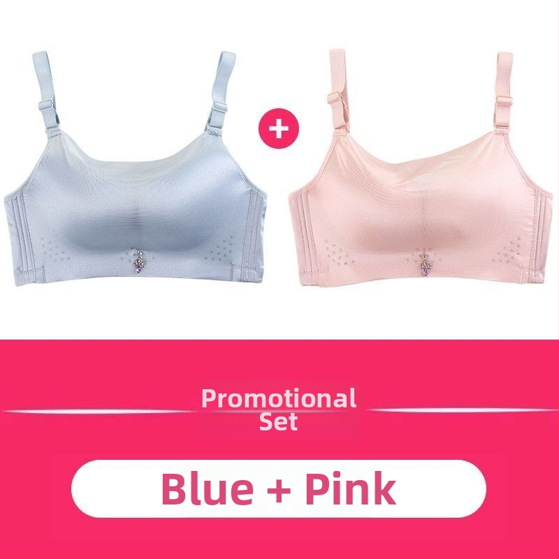 Bezšvový, bezdrôtový set podprsenky typu tube-top, sexy push-up, tenký