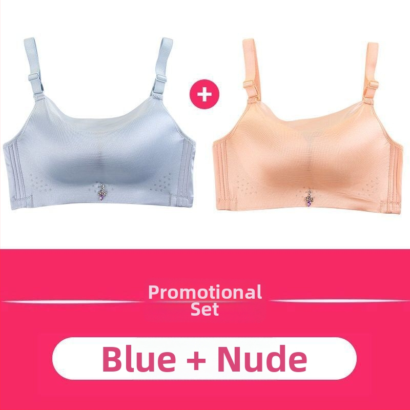 Bezšvový, bezdrôtový set podprsenky typu tube-top, sexy push-up, tenký
