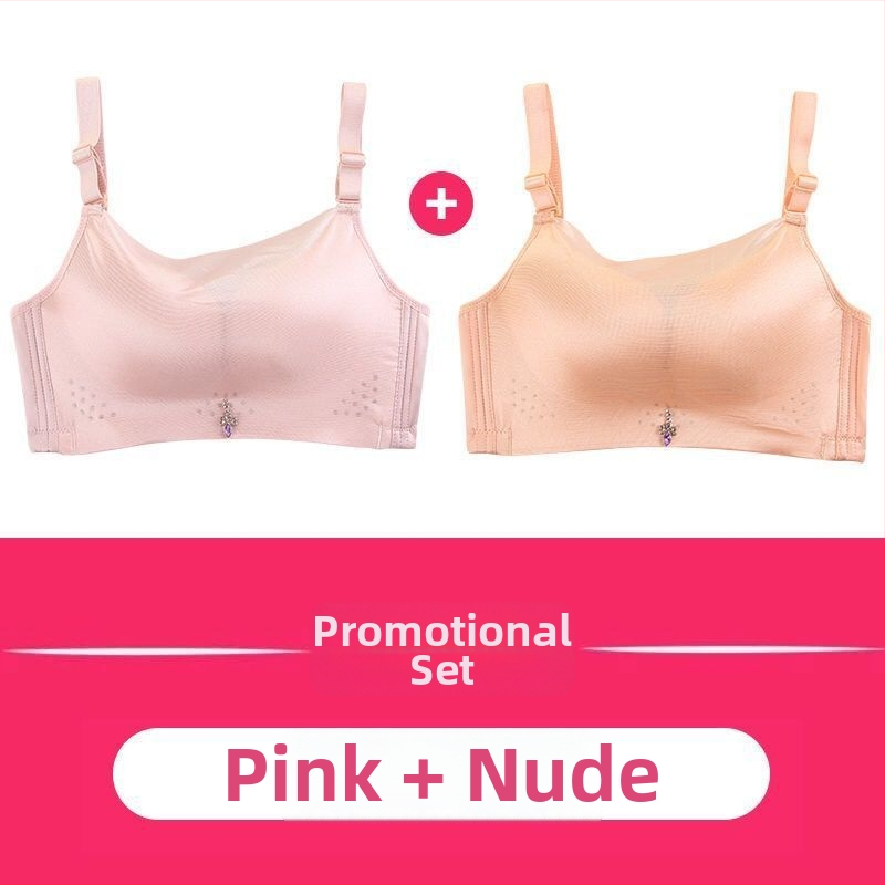 Bezšvový, bezdrôtový set podprsenky typu tube-top, sexy push-up, tenký
