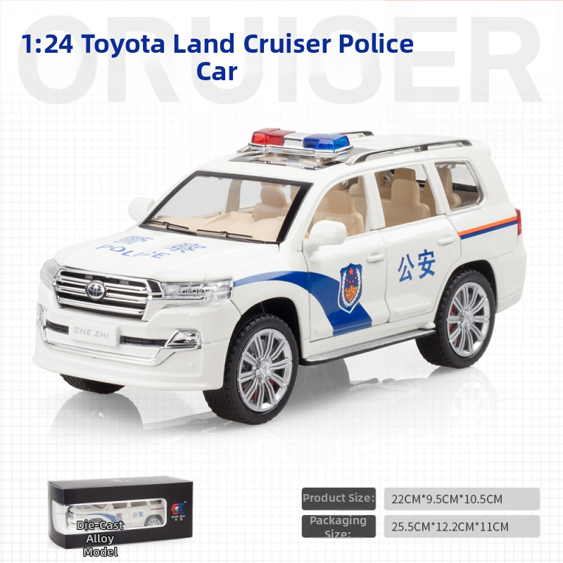 1:24 zliatinové policajné auto – realistický model pre deti