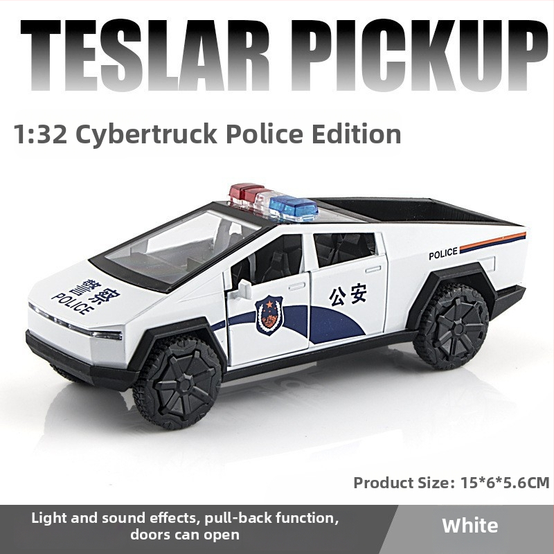 1:24 zliatinové policajné auto – realistický model pre deti