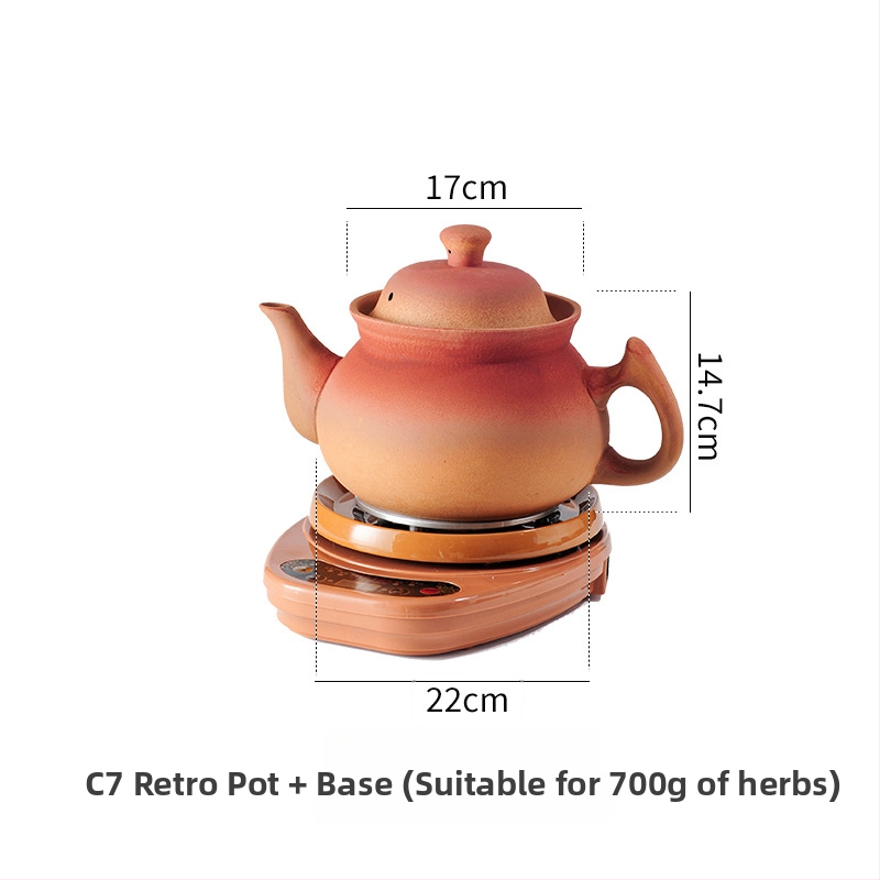 Vas decoct pentru medicina chineză, în stil retro, complet automat, ceramic electric pentru uz casnic