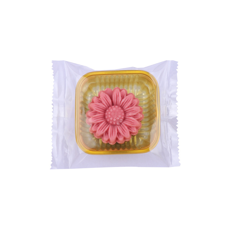 Saci transparente sigilate cu margine zig-zag pentru biscuiți cu nugat, Mooncakes Mid-Autumn, ambalaj pudră ceai cu flori
