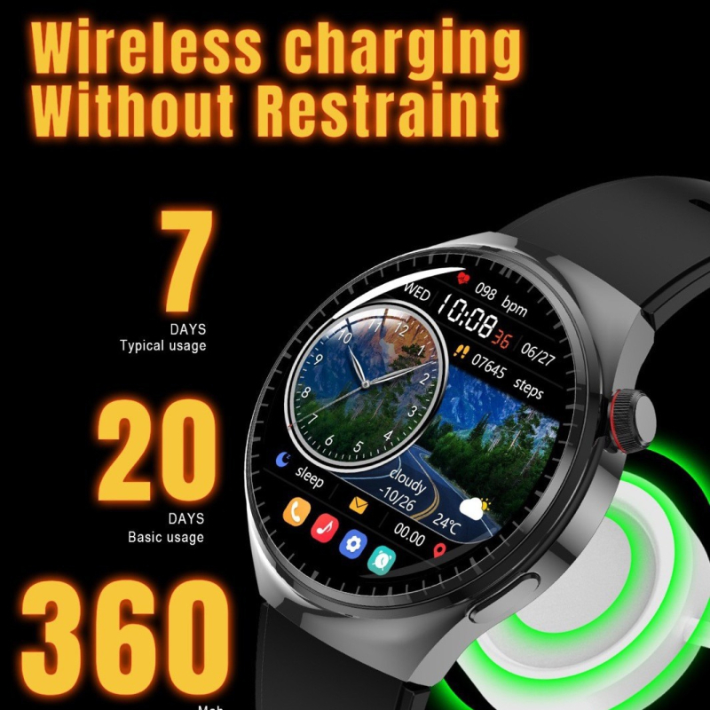 Kružni Watch4 Pro – novi model, 1,6 inča, Bluetooth za pozive, praćenje otkucaja srca i HD zaslon