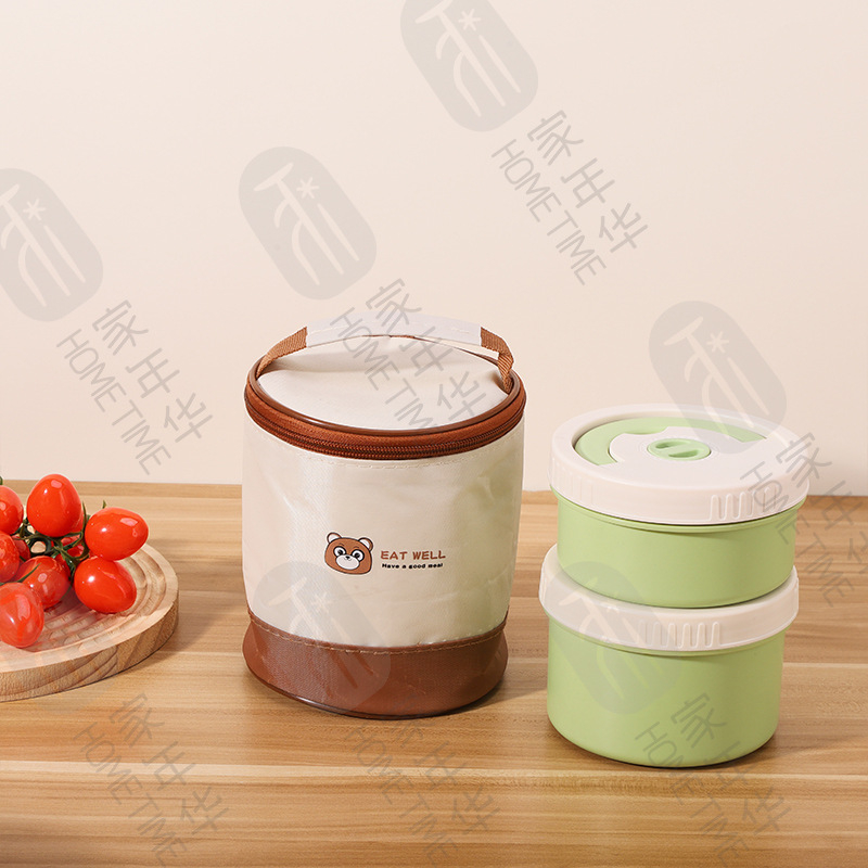 Lunch box od titana, okruglog oblika, četiri odjeljka, izoliran, jednostavan za čišćenje, kapacitet 301–500 ml, mikrovalna sigurnost, mogućnost prilagodbe logotipa, moderan minimalistički stil, prijenosno za vanjske potrebe