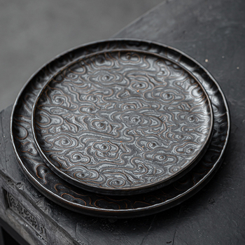 Ceramică chineză retro pentru ceremonialul ceaiului, suport pentru ceainic și tavă Zen pentru ceai
