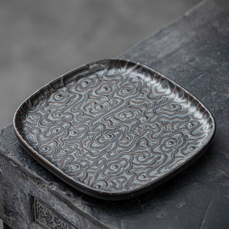 Ceramică chineză retro pentru ceremonialul ceaiului, suport pentru ceainic și tavă Zen pentru ceai