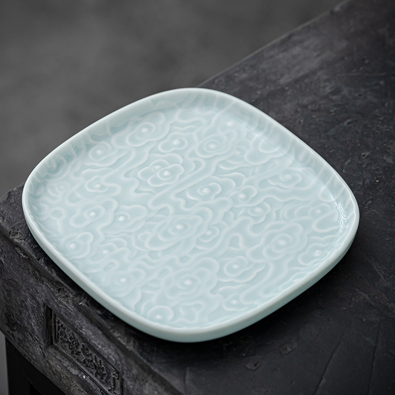 Ceramică chineză retro pentru ceremonialul ceaiului, suport pentru ceainic și tavă Zen pentru ceai