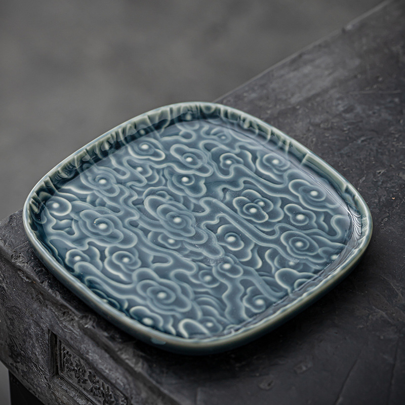 Ceramică chineză retro pentru ceremonialul ceaiului, suport pentru ceainic și tavă Zen pentru ceai