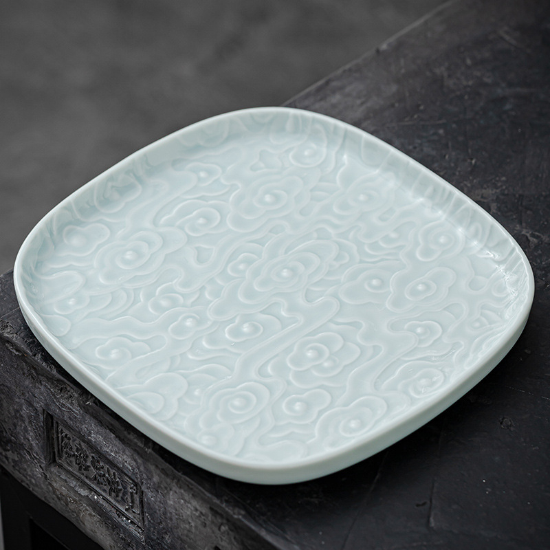 Ceramică chineză retro pentru ceremonialul ceaiului, suport pentru ceainic și tavă Zen pentru ceai