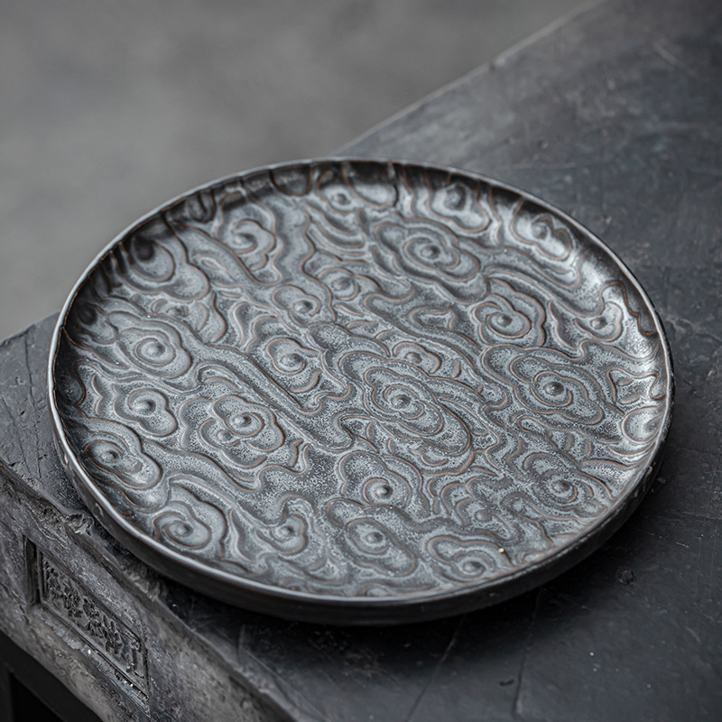 Ceramică chineză retro pentru ceremonialul ceaiului, suport pentru ceainic și tavă Zen pentru ceai