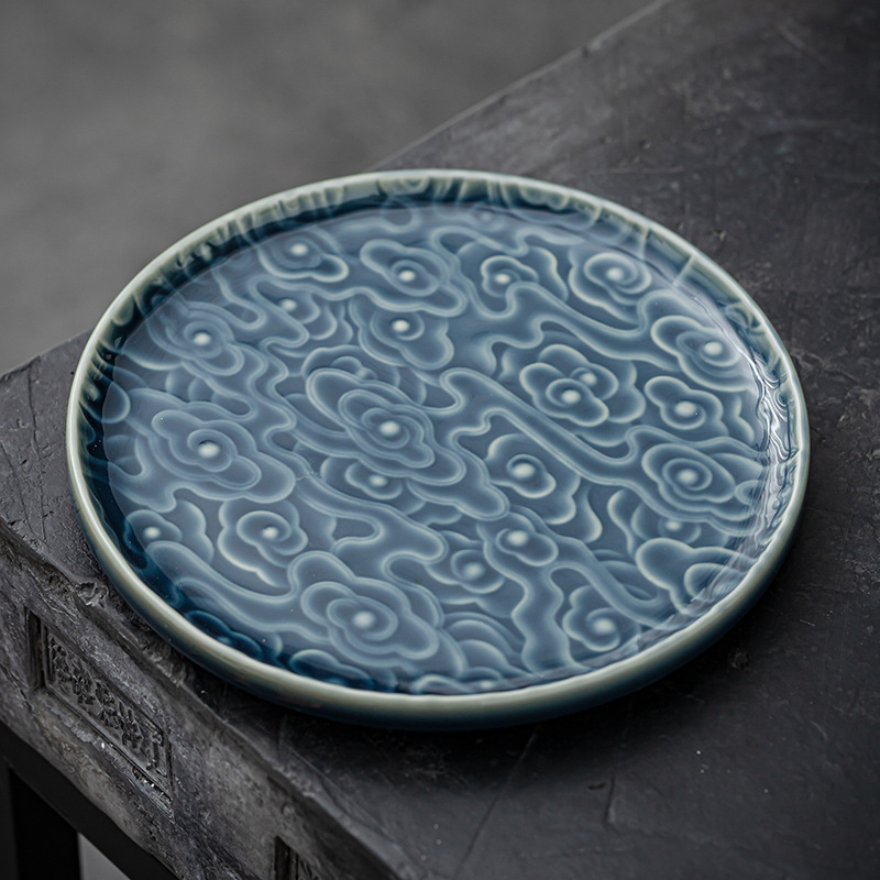Ceramică chineză retro pentru ceremonialul ceaiului, suport pentru ceainic și tavă Zen pentru ceai