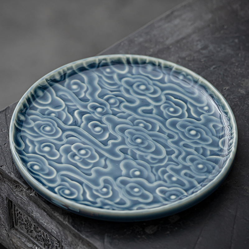 Ceramică chineză retro pentru ceremonialul ceaiului, suport pentru ceainic și tavă Zen pentru ceai