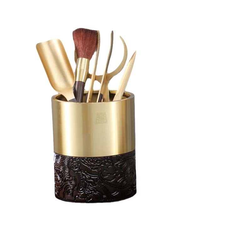 Set ceai din alamă pentru ceremonia Gongfu – accesorii de ceai