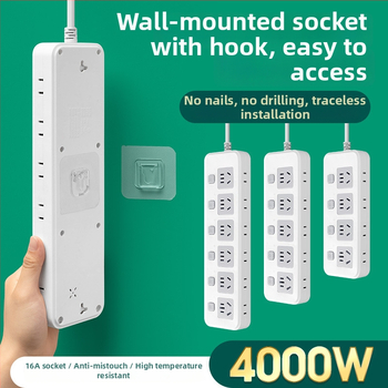 Разклонител с три гнезда, подходящ за климатик и бойлер, 4000W, 10–16A