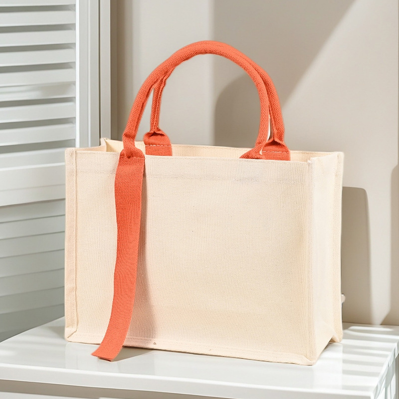 Geantă tote laminată goală, geantă din pânză, geantă de mână din bumbac, geantă pentru studenți în publicitate culturală și creativă, cu logo personalizat