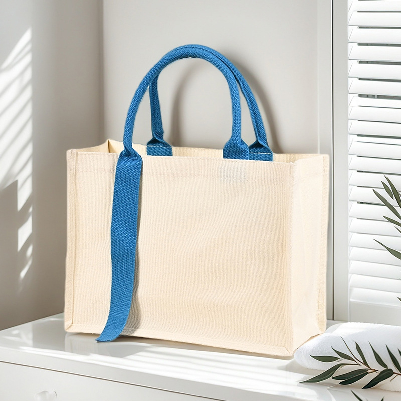 Geantă tote laminată goală, geantă din pânză, geantă de mână din bumbac, geantă pentru studenți în publicitate culturală și creativă, cu logo personalizat