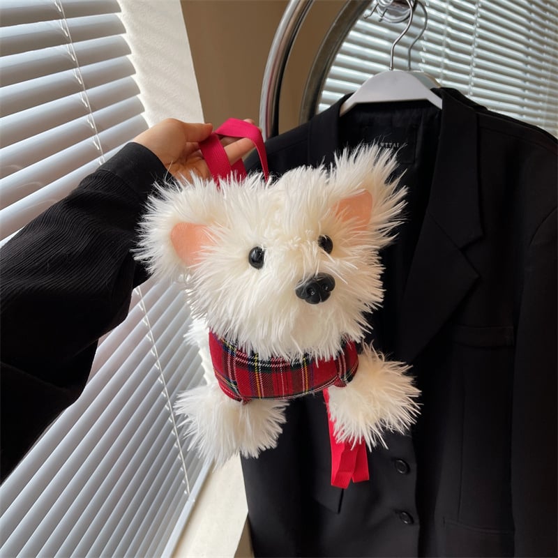 Plush torbica sa štenad motívom za žene - crossbody torba, ručno izrađena dar