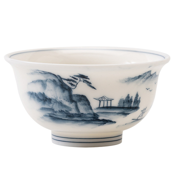 Ceșcuță ceramică pictată manual în nuanțe jade-alb, porțelan albastru-alb, set Gongfu pentru ceai, ceașcă din porțelan alb, uz casnic