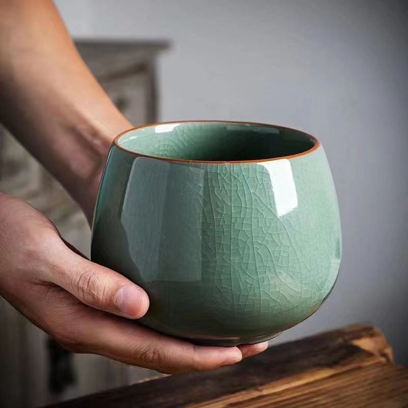 Găleată ceramică pentru resturi de ceai, pentru spălarea ceaiului, design retro