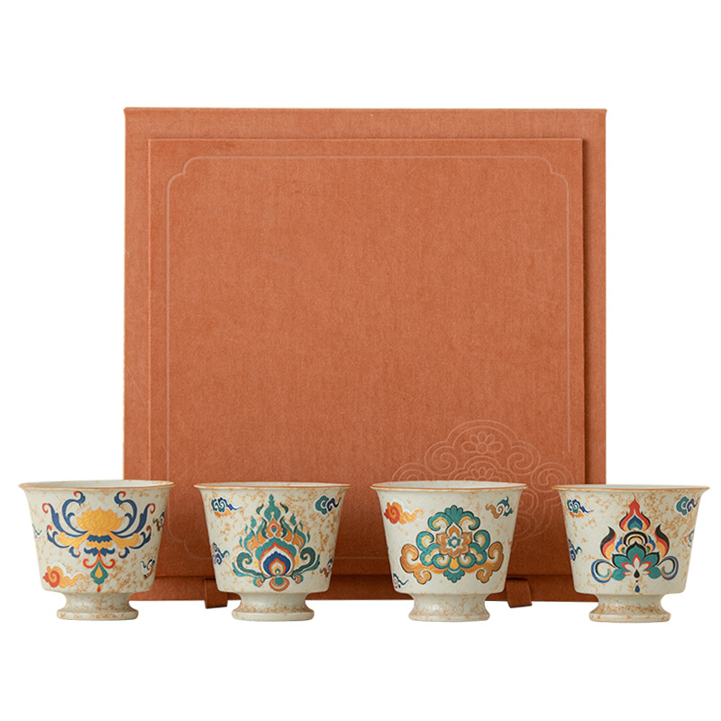 Ceașcă de ceai din porțelan albastru și alb cu motiv de lotus, ceramică, stil chinezesc retro, o singură ceașcă