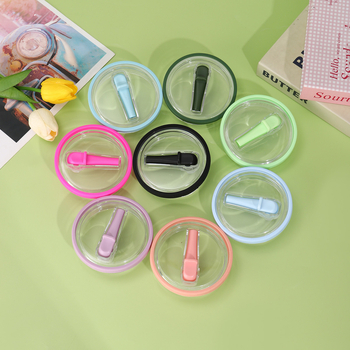 Capac pentru pahar auto 40oz cu pai pliabil, capac din plastic transparent etanș, capac portabil pentru băuturi reci