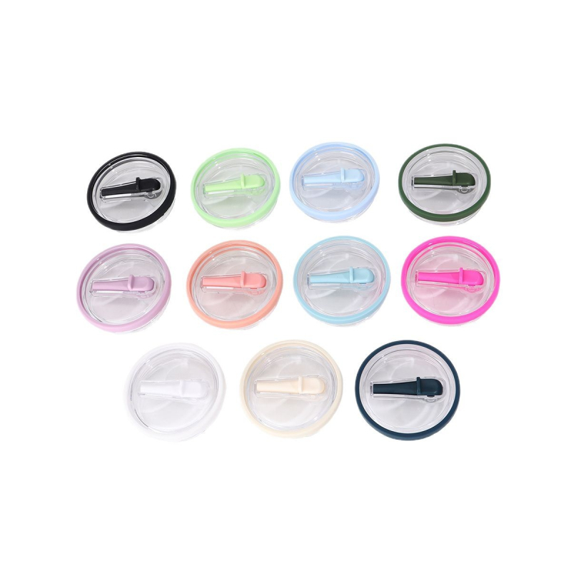 Capac pentru pahar auto 40oz cu pai pliabil, capac din plastic transparent etanș, capac portabil pentru băuturi reci