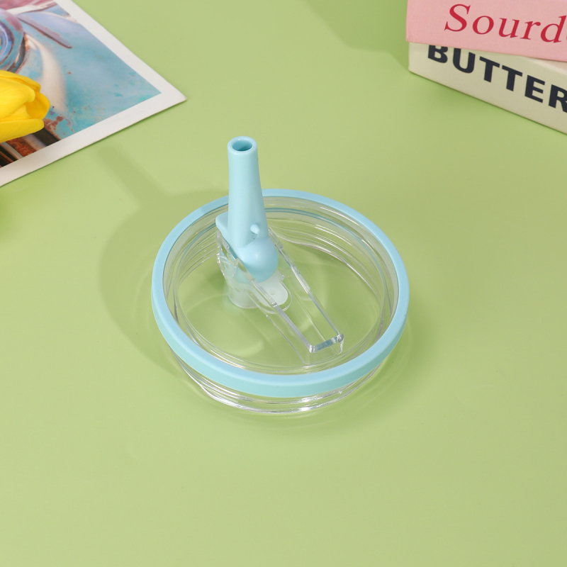 Capac pentru pahar auto 40oz cu pai pliabil, capac din plastic transparent etanș, capac portabil pentru băuturi reci