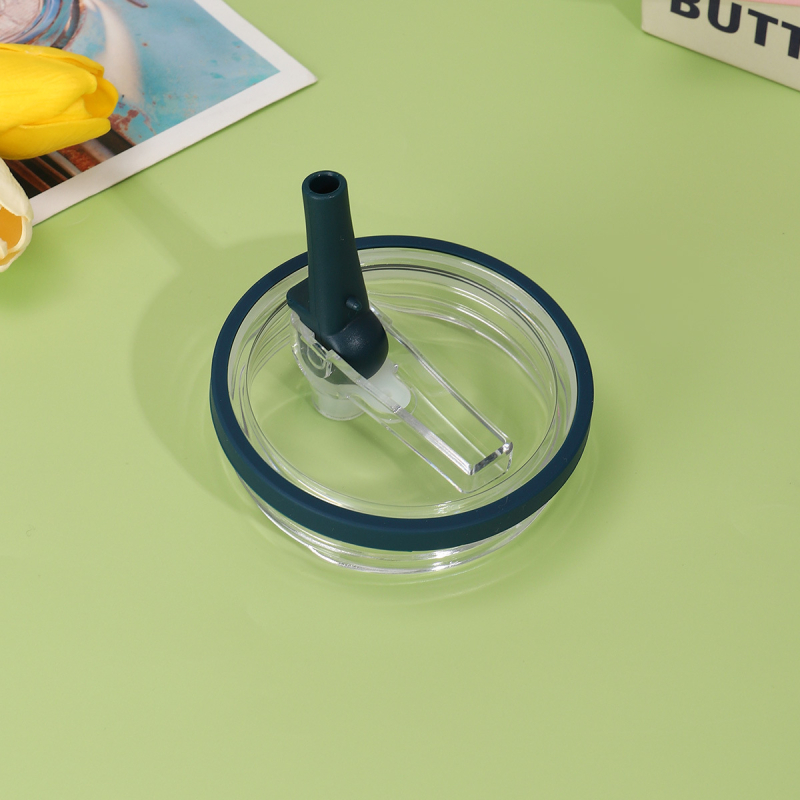 Capac pentru pahar auto 40oz cu pai pliabil, capac din plastic transparent etanș, capac portabil pentru băuturi reci