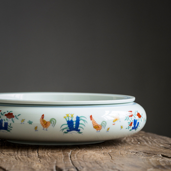Tavă ceramică pentru ceai cu rezervor de apă, pentru infuzie uscată, set de ceai vintage, măsuță mică de ceai