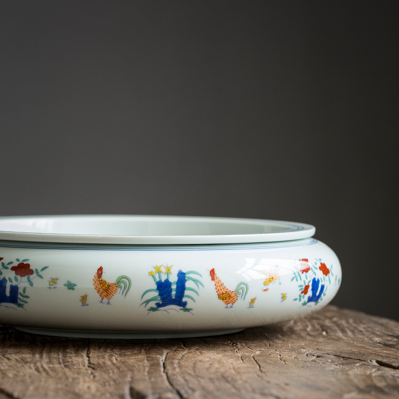 Tavă ceramică pentru ceai cu rezervor de apă, pentru infuzie uscată, set de ceai vintage, măsuță mică de ceai