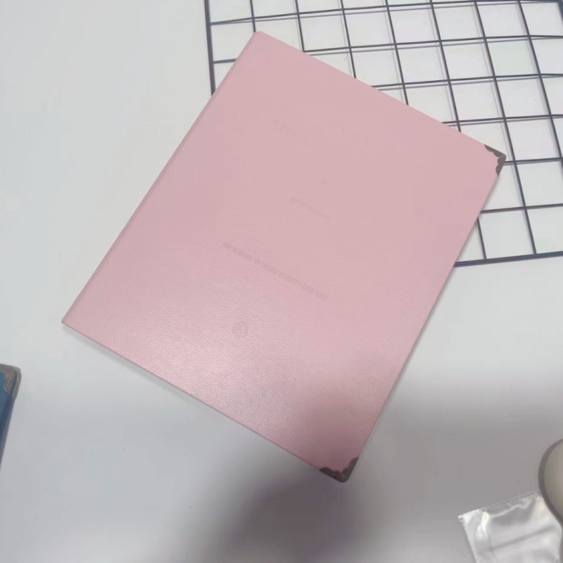 Copertă din piele cu foi detașabile, album cu nouă celule pentru carduri, cărți poștale și fotografii în stil Polaroid, dimensiune 6 inci.