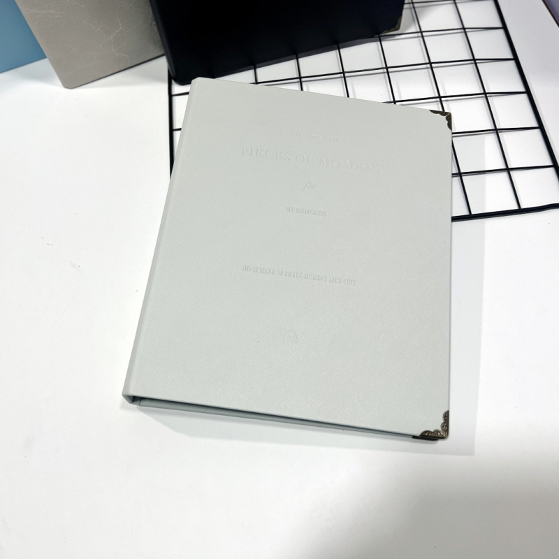 Copertă din piele cu foi detașabile, album cu nouă celule pentru carduri, cărți poștale și fotografii în stil Polaroid, dimensiune 6 inci.