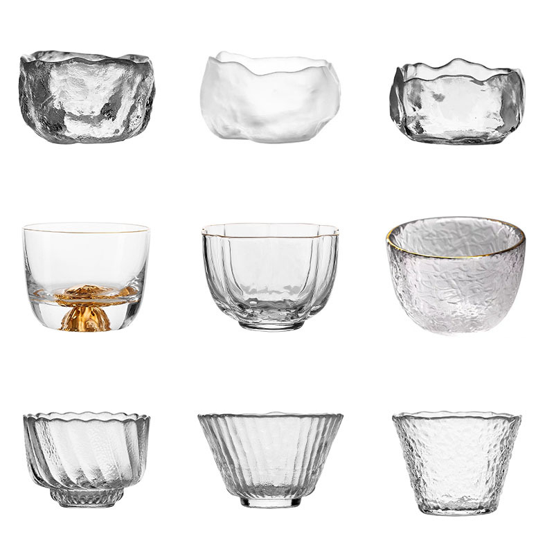 Ceașcă de ceai din cristal în stil japonez, cu aurire, pentru uz casnic — ceașcă Gongfu individuală