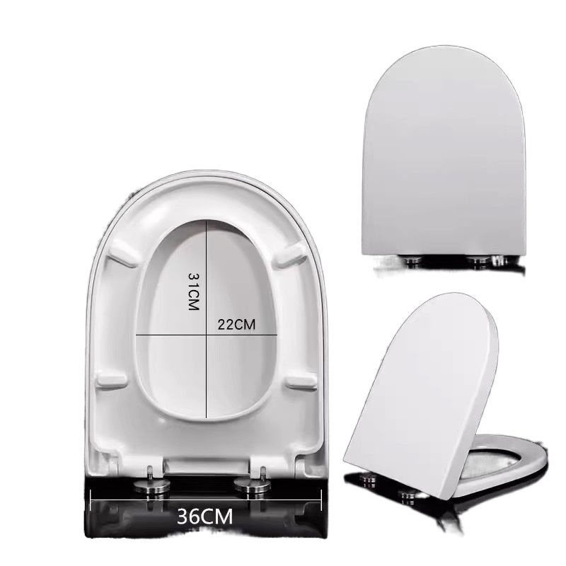 Capac de toaletă din rășină urea-formaldehidă, gros, în formă U, V, O sau pătrat, stil clasic, închidere moale, capac universal pentru WC
